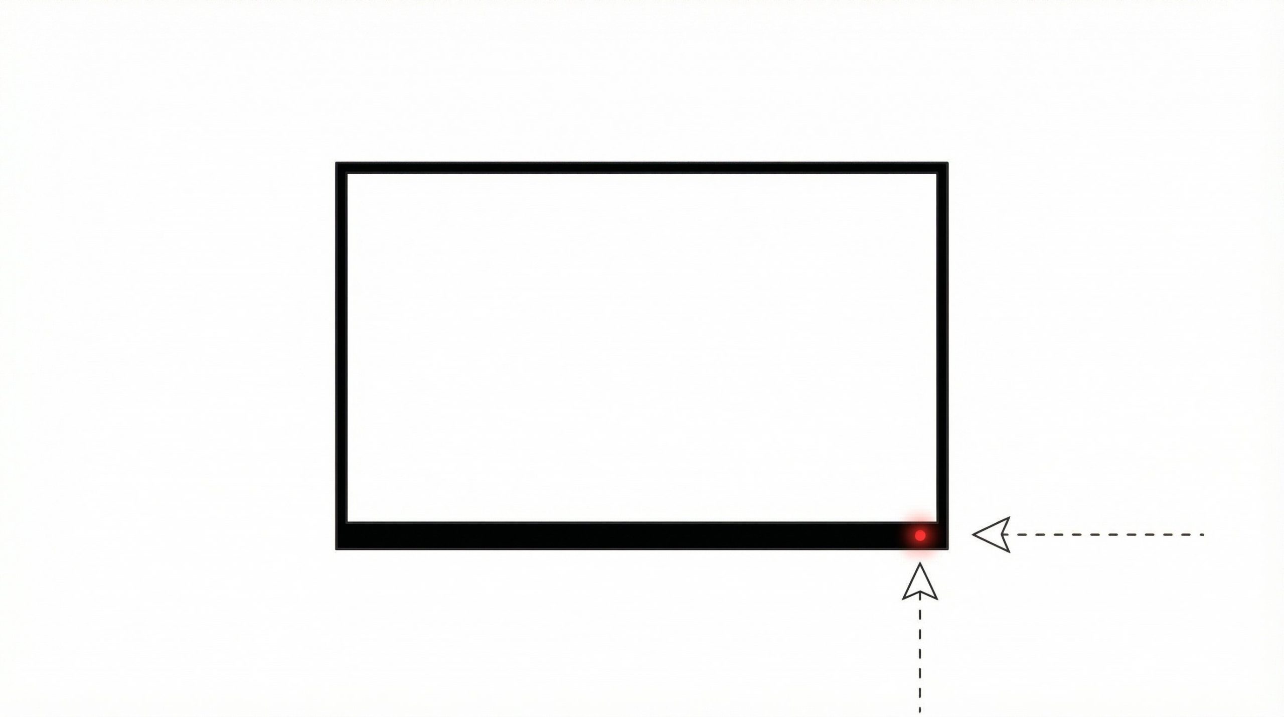 LED de veille rouge sur un téléviseur éteint