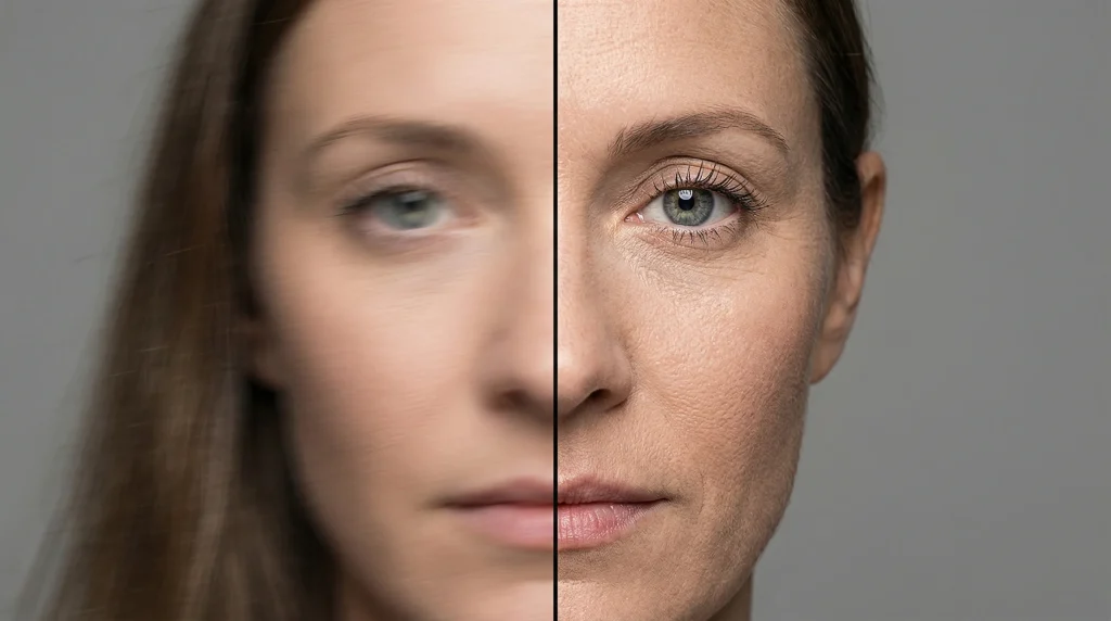 Comparaison avant après déflouteage portrait photo