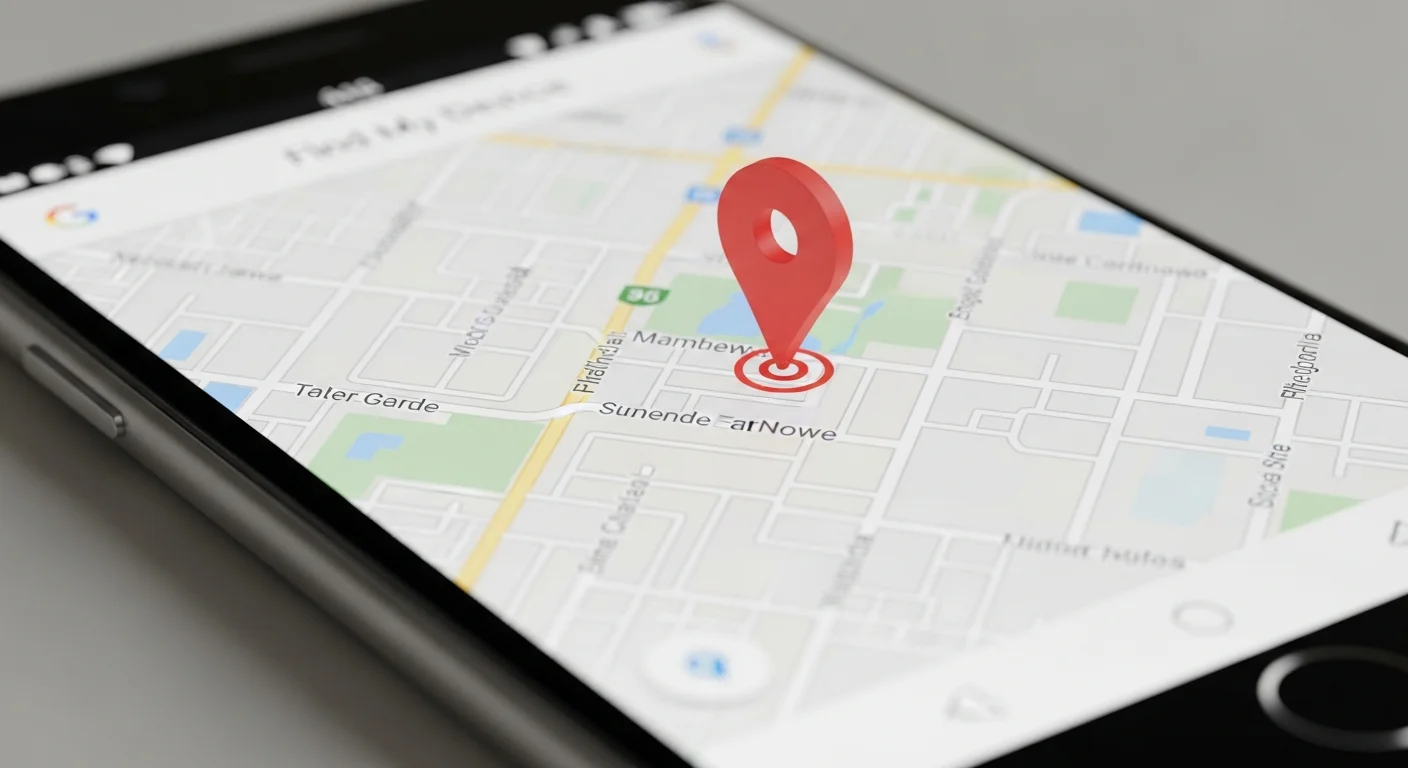 Google Find My Device sur smartphone Android avec localisation GPS active