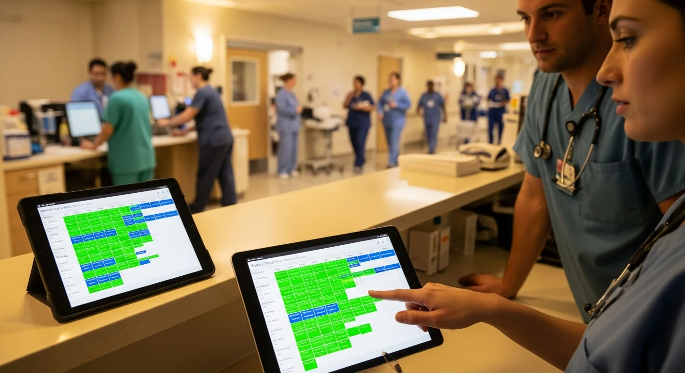 Écran de planification AgileTime avec cycles de travail hospitaliers