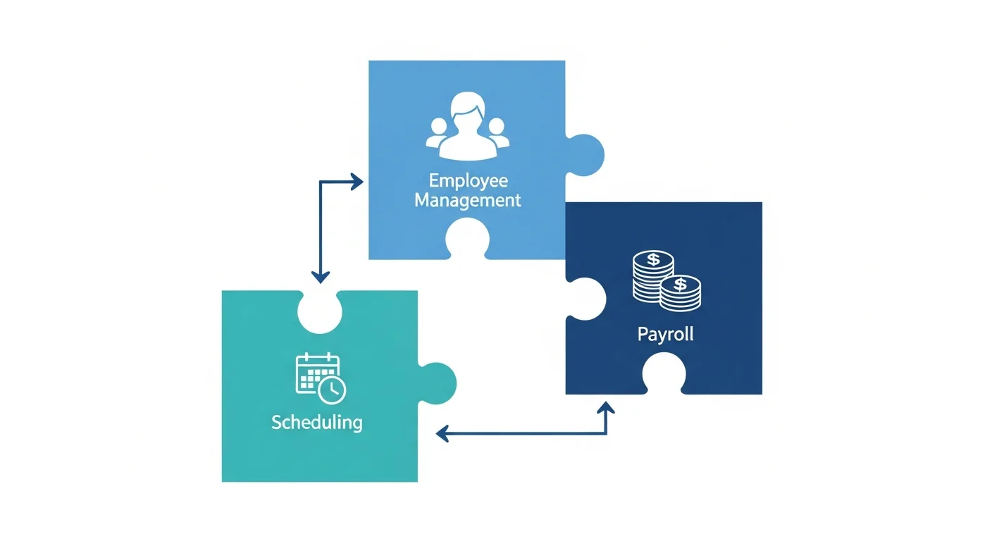 Schéma intégration AgileTime avec les logiciels de paie SAP Cegid Sage