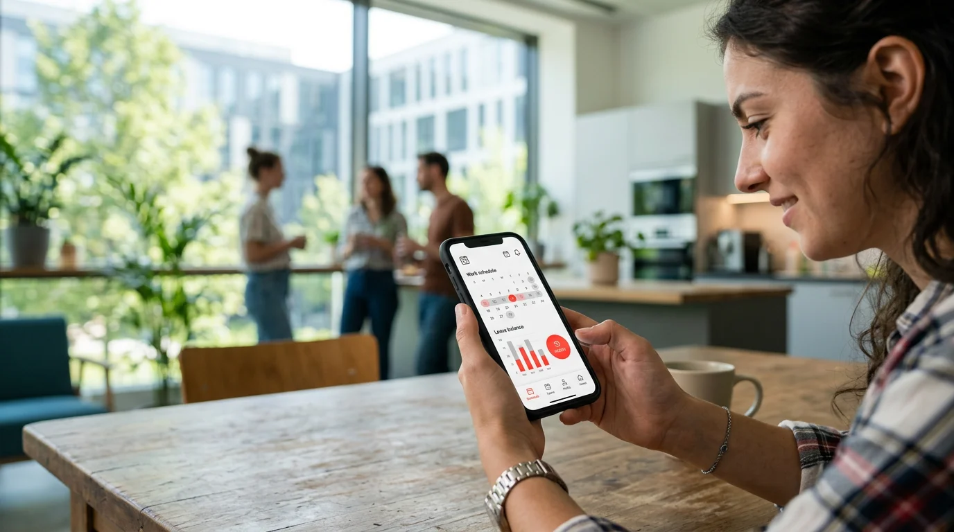 Salarie consultant son planning et solde de conges sur application mobile RH