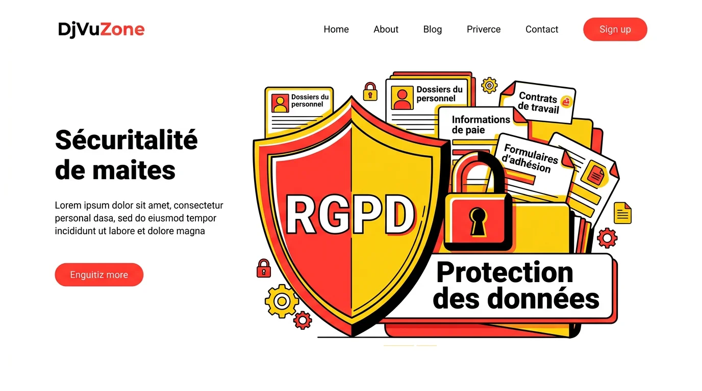 Bouclier RGPD protegeant les donnees personnelles des employes sur MaBoxRH