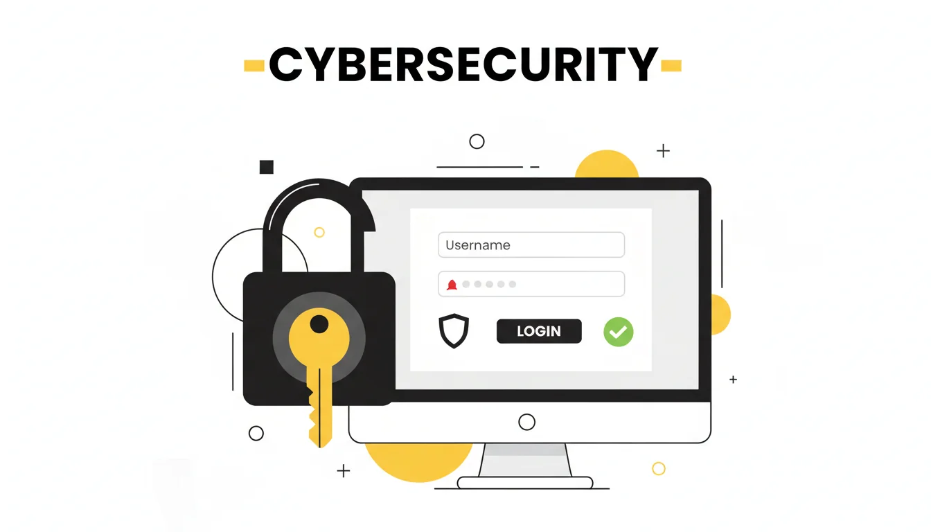 Illustration de la connexion sécurisée à Eduline avec cadenas et icônes de sécurité