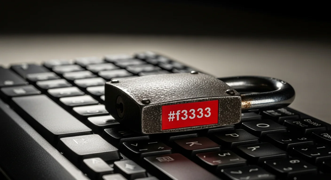 Cadenas metallique pose sur un clavier symbolisant la securite du telechargement