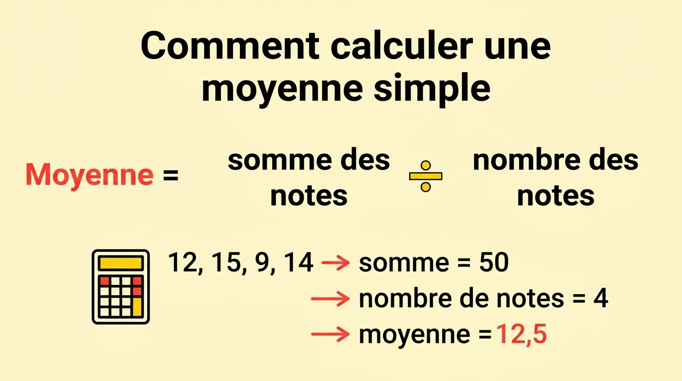 Formule de la moyenne simple