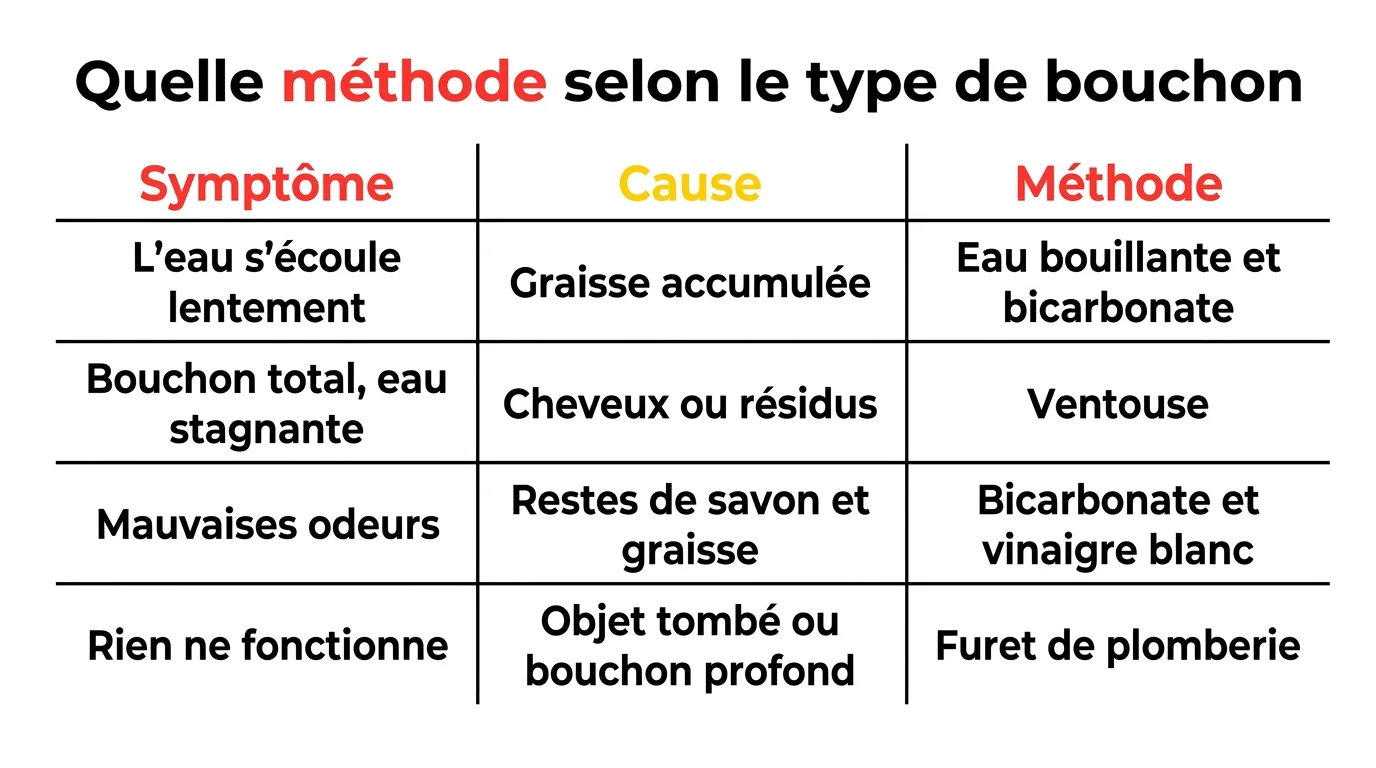 Quelle méthode selon le type de bouchon