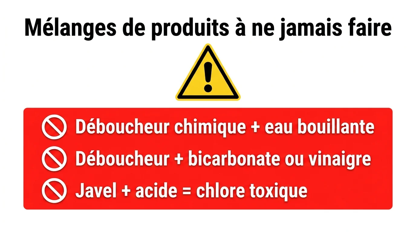 Mélanges de produits à ne jamais faire