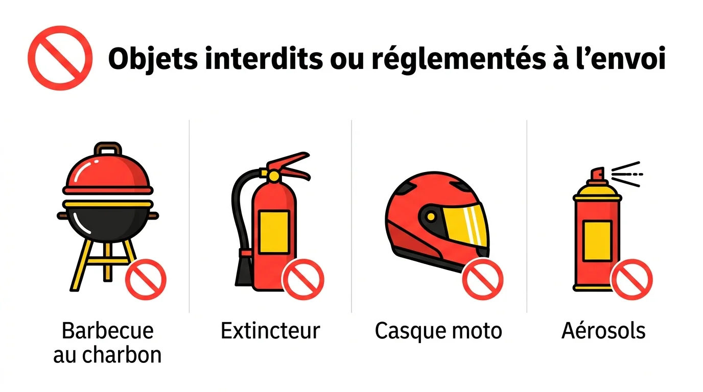 Objets interdits ou reglementes a l'envoi