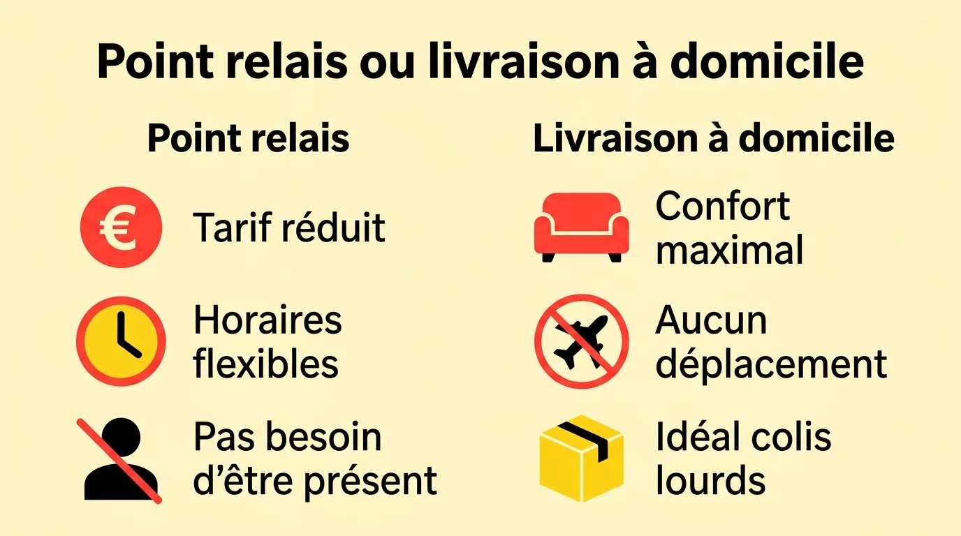 Point relais ou livraison a domicile