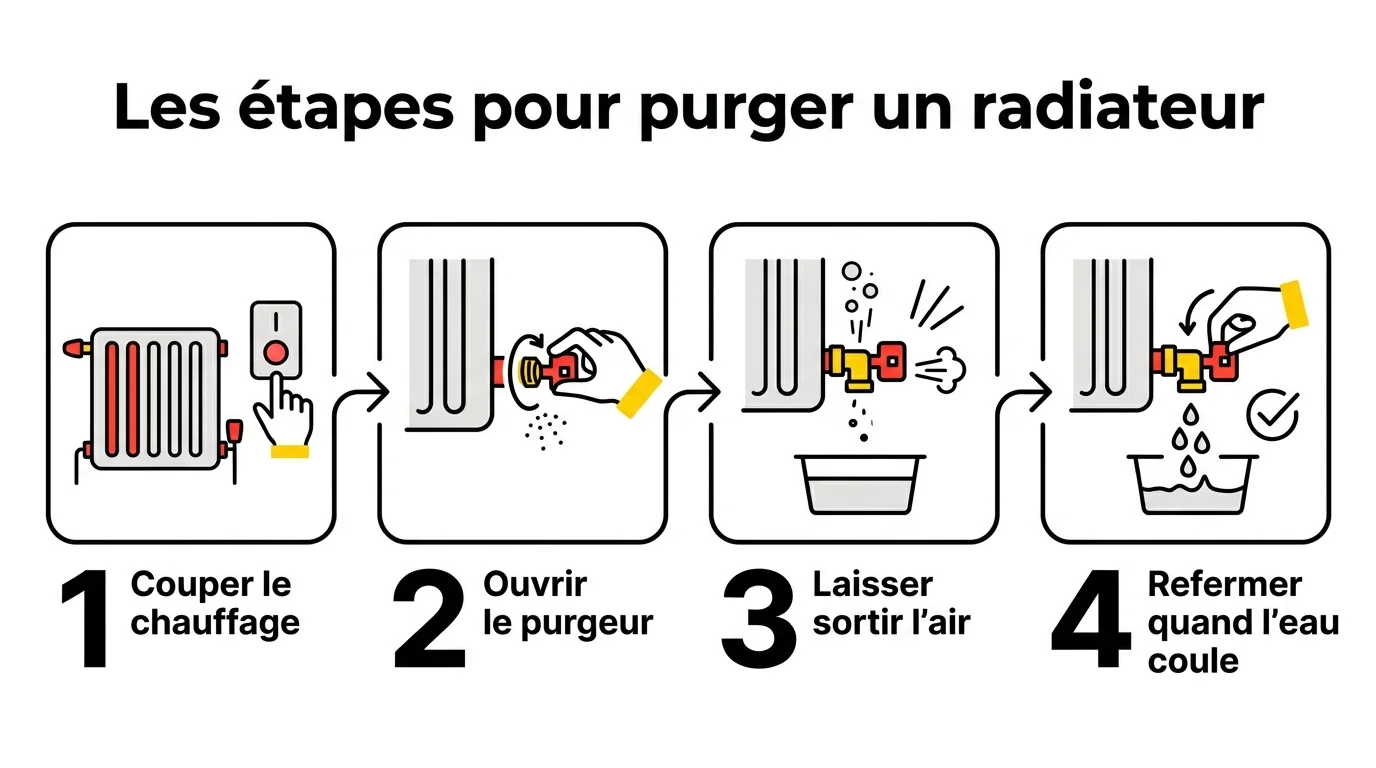 Les 4 étapes pour purger un radiateur