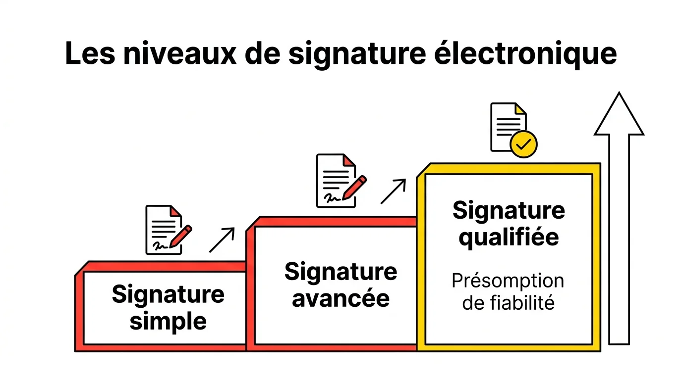 Les 3 niveaux de signature électronique eIDAS : simple, avancée, qualifiée