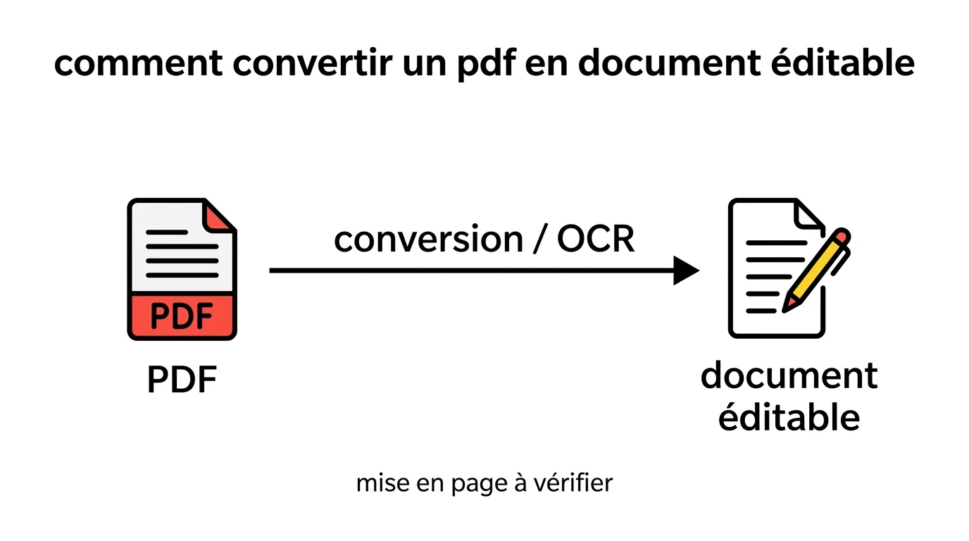 Schéma du pipeline de conversion d'un PDF en document Word éditable avec OCR
