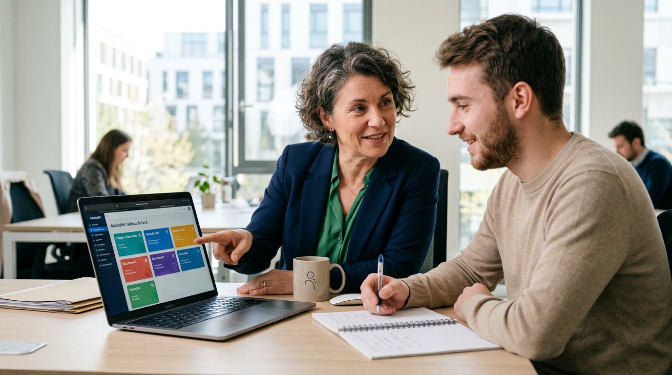 Interface de la plateforme MaBoxRH pour les employes La Poste
