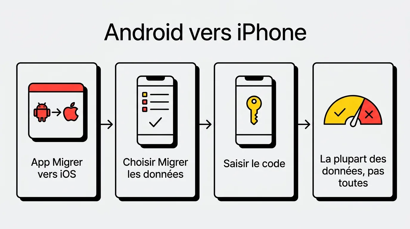 Migrer ses données d'un Android vers un iPhone avec l'application Migrer vers iOS