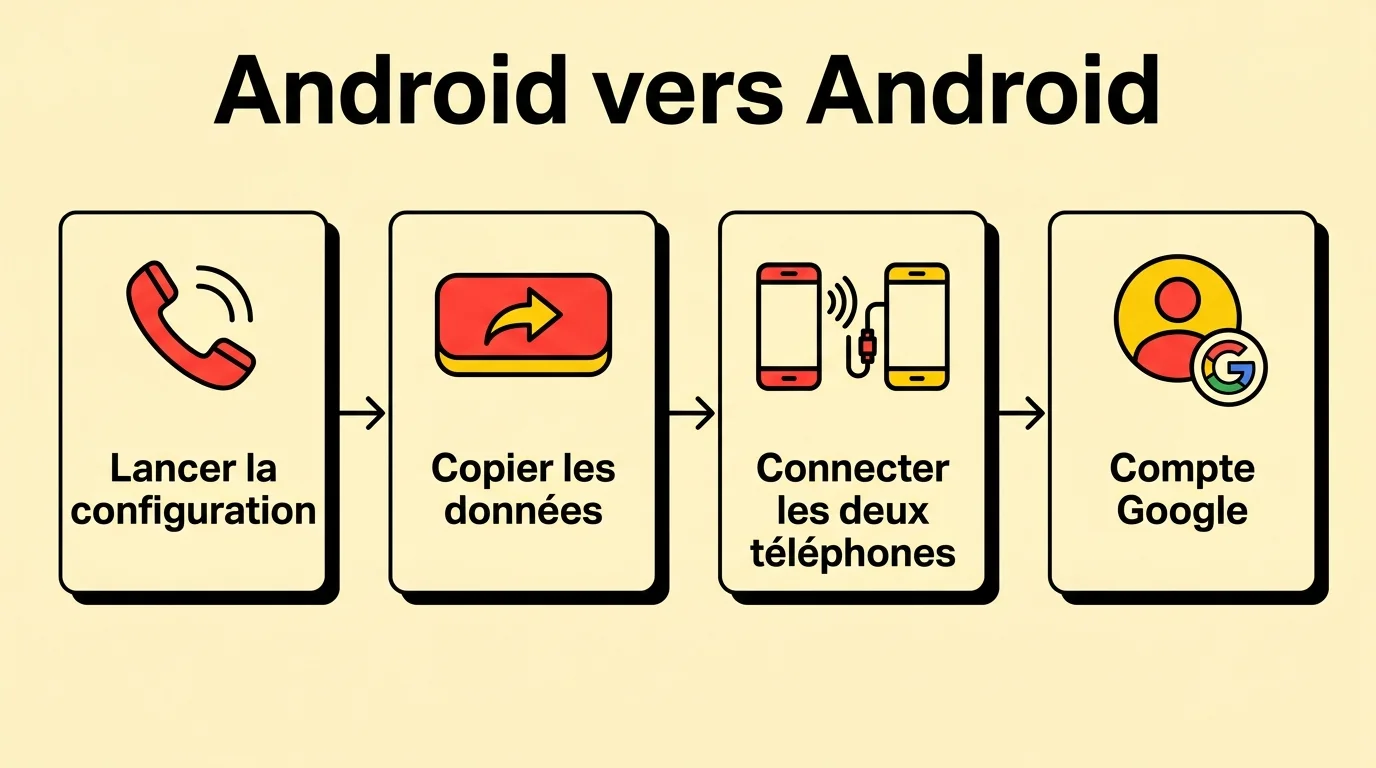 Transférer ses données d'un Android à un autre avec l'option Copier les données du compte Google
