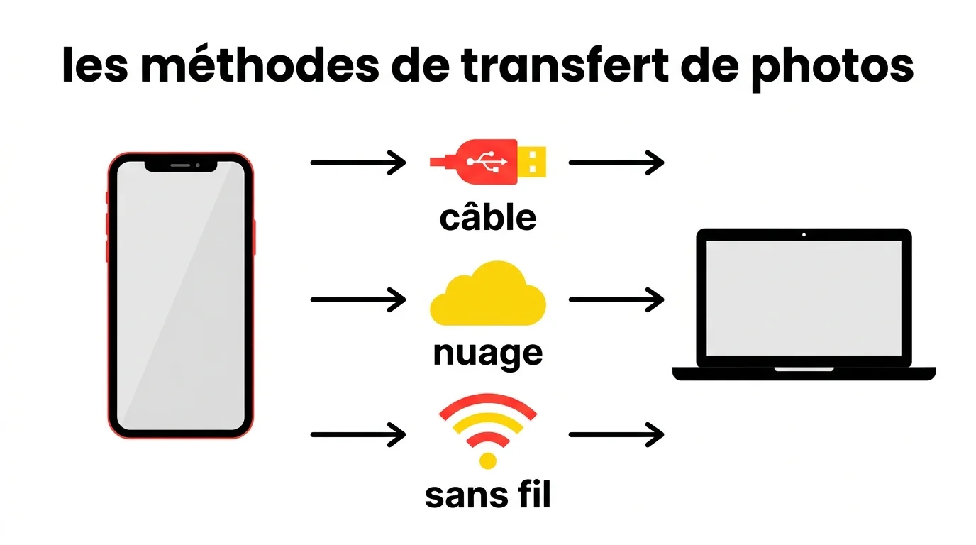 Les différentes méthodes pour transférer ses photos : câble, cloud et sans fil